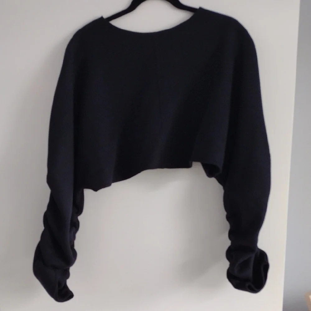 COS Open-Back Wool Bolero Jacket. EUC. Navy. Size M/L - Picture 5 of 9